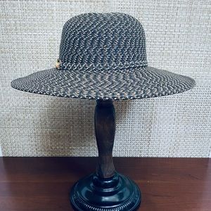 🌟HP🌟NWOT Brown Tweed Straw Wide Brim Hat